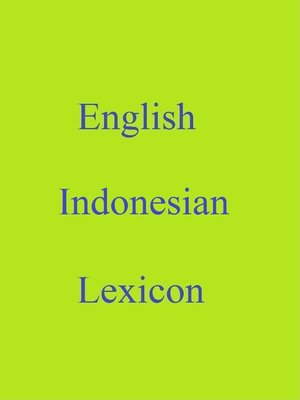 cover image of English Indonesian Lexicon